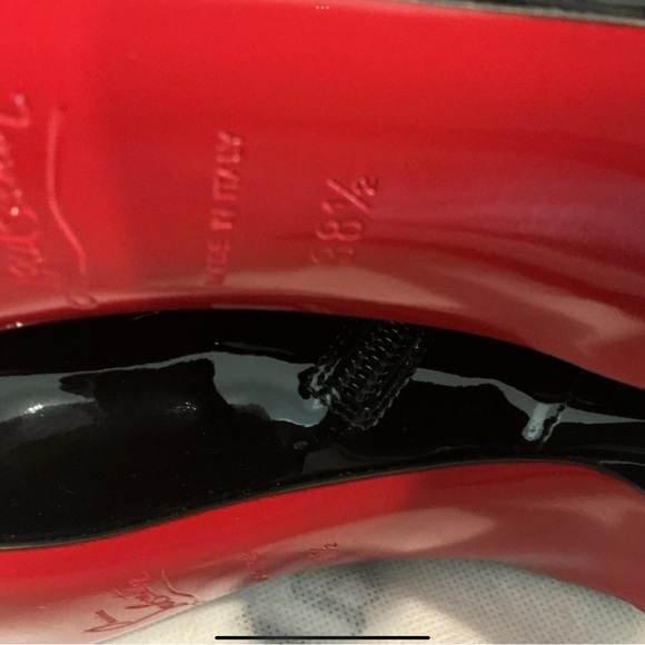 Christian Louboutin Black Patent Heeled Boots - Picture 7 of 7